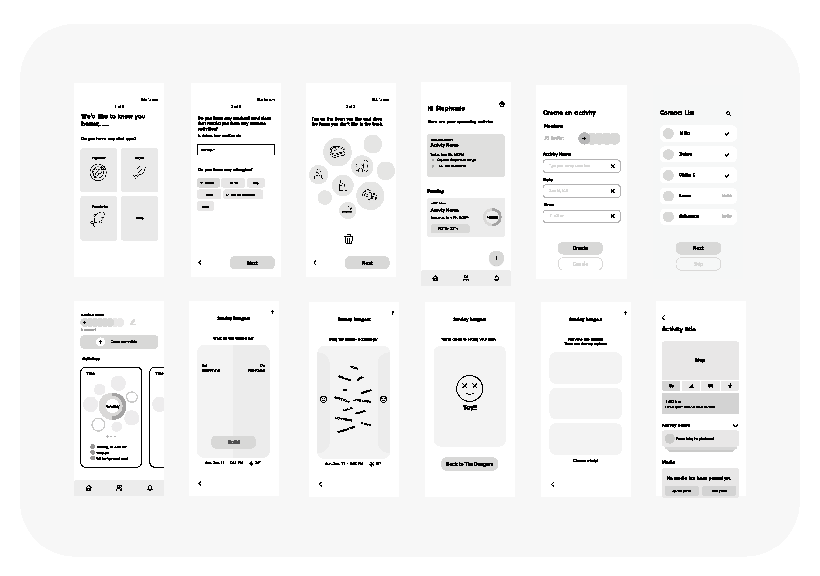 Low-Fidelity Wireframes